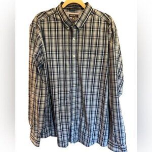 Eddie Bauer Classic Fit Plaid Button Down Shirt Size XL TALL